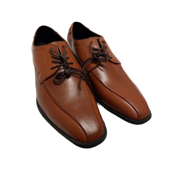 {Alfani} Cognac Brown Dress Oxford Shoes in Sizd 9.5 - Picture 1 of 12